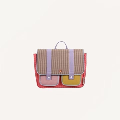 Schoolbag Lemon Tree - Gingham Flower, Rose