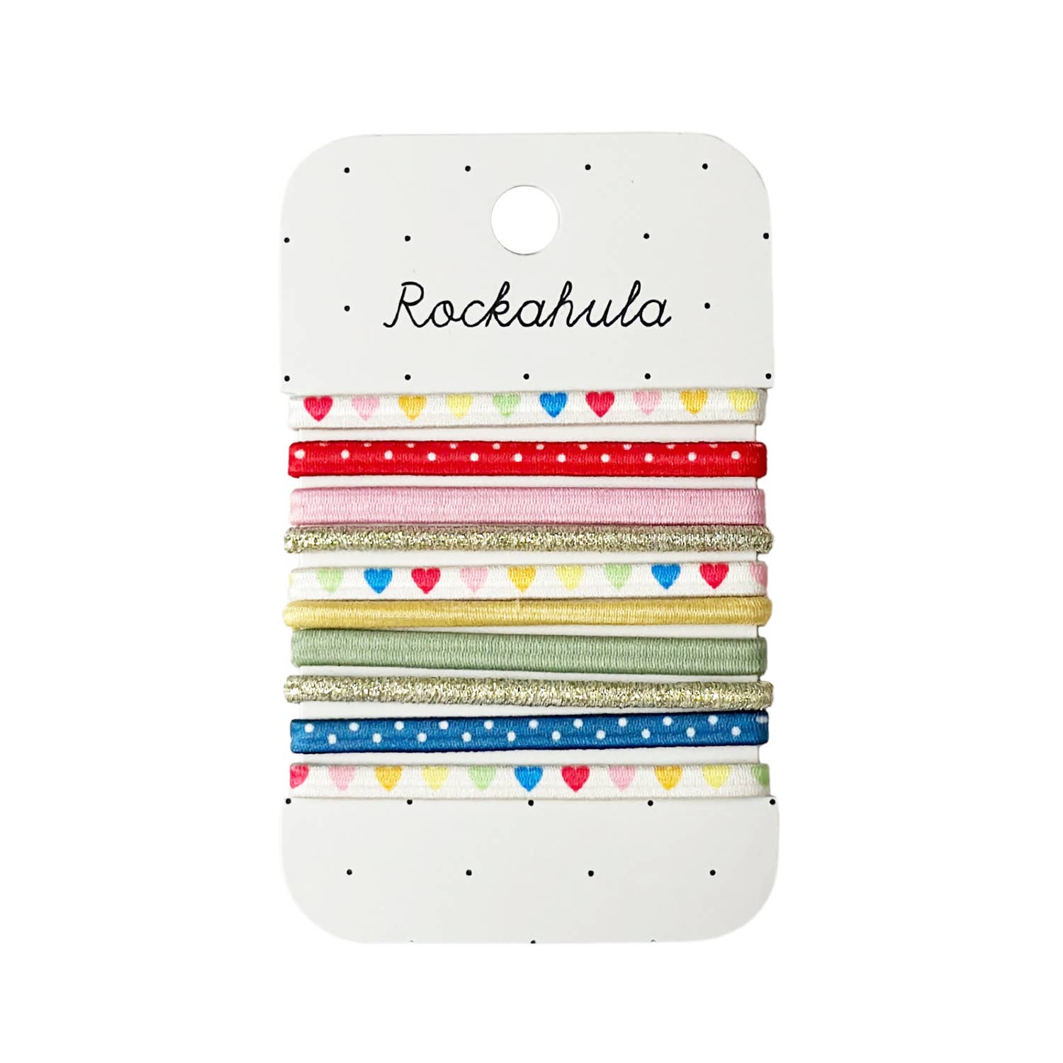 Rainbow Hearts Elastic Pony Pack