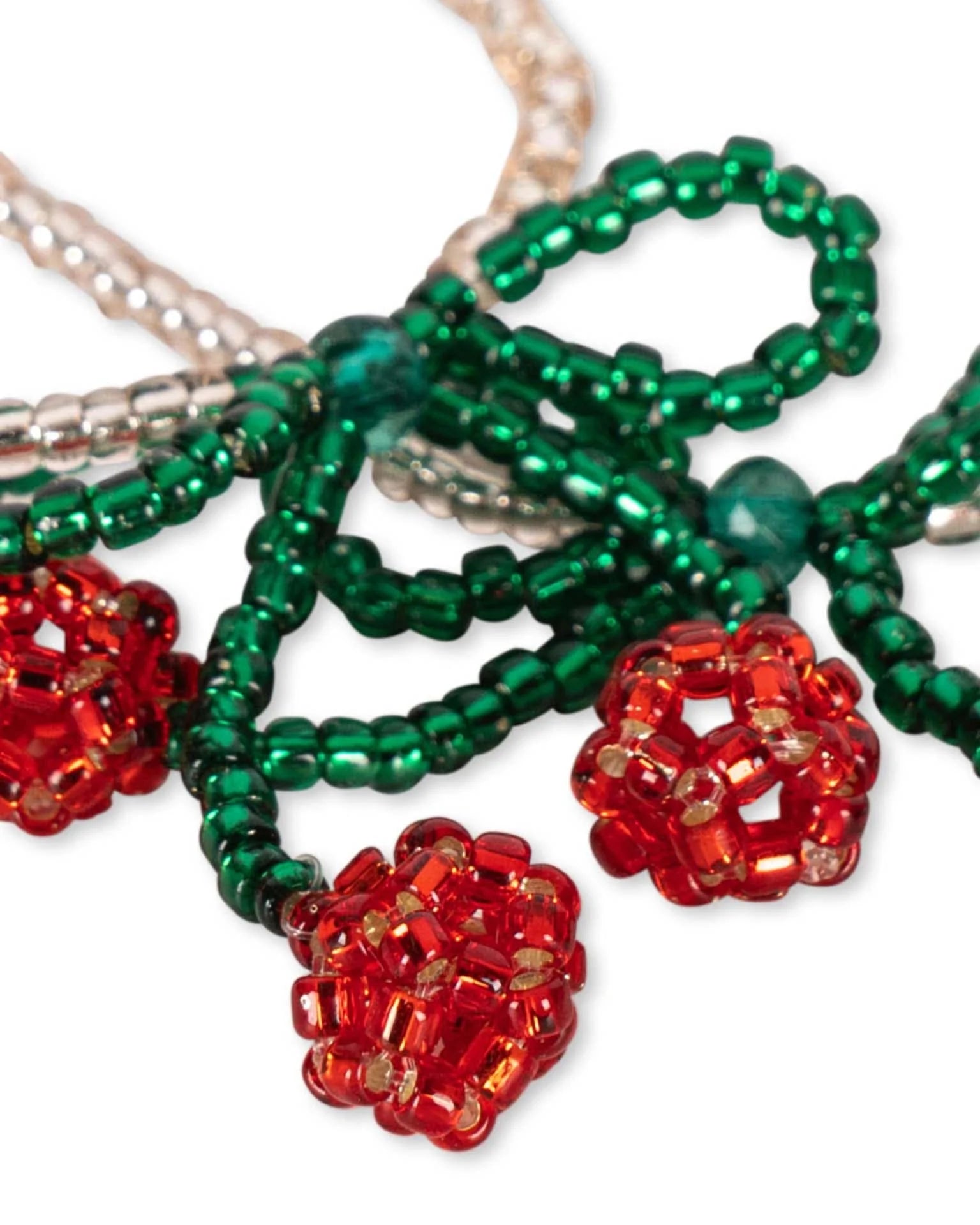 Pearly Necklace & Bracelet Set - Cherry