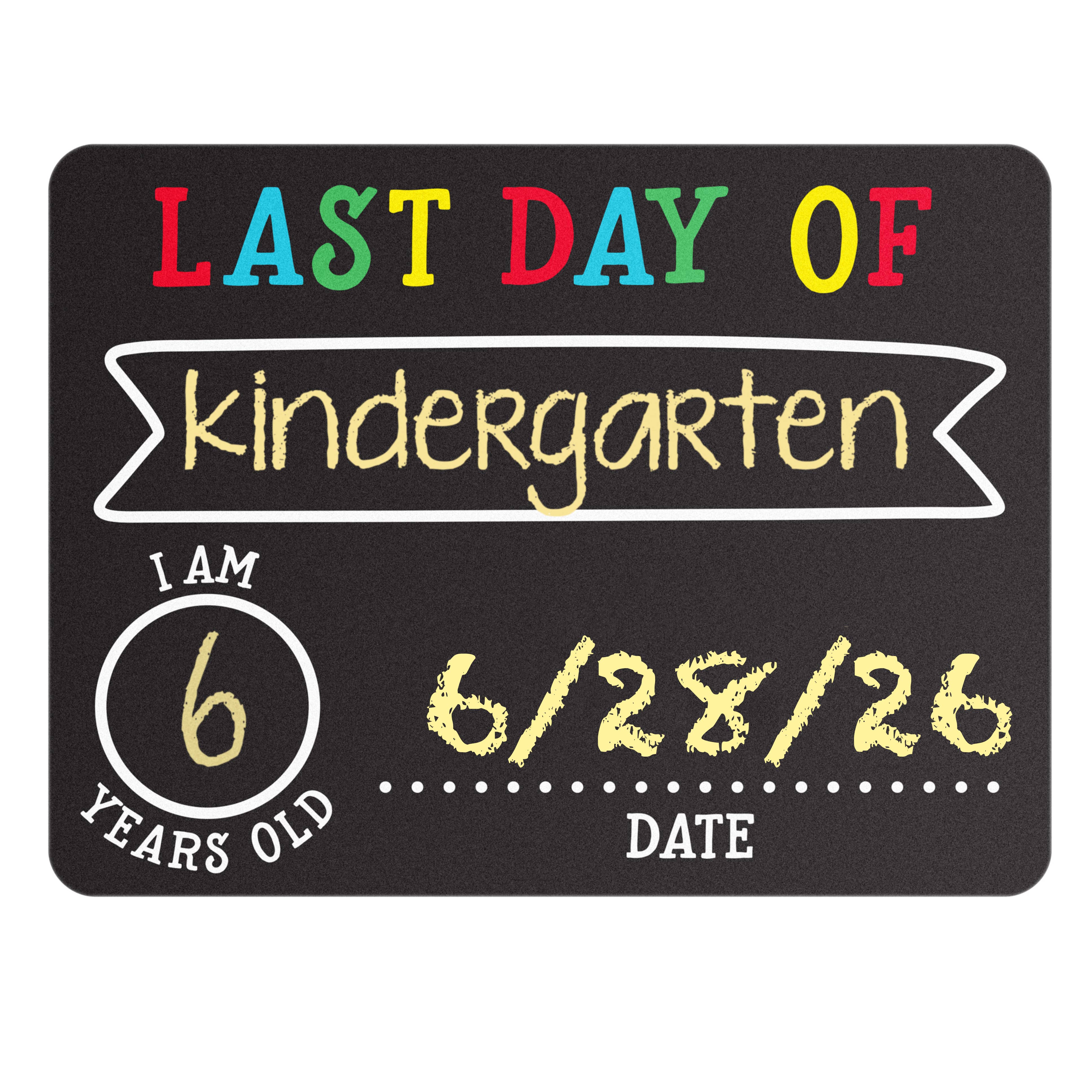 First And Last Day of School Photo Sharing Chalkboard Signs
