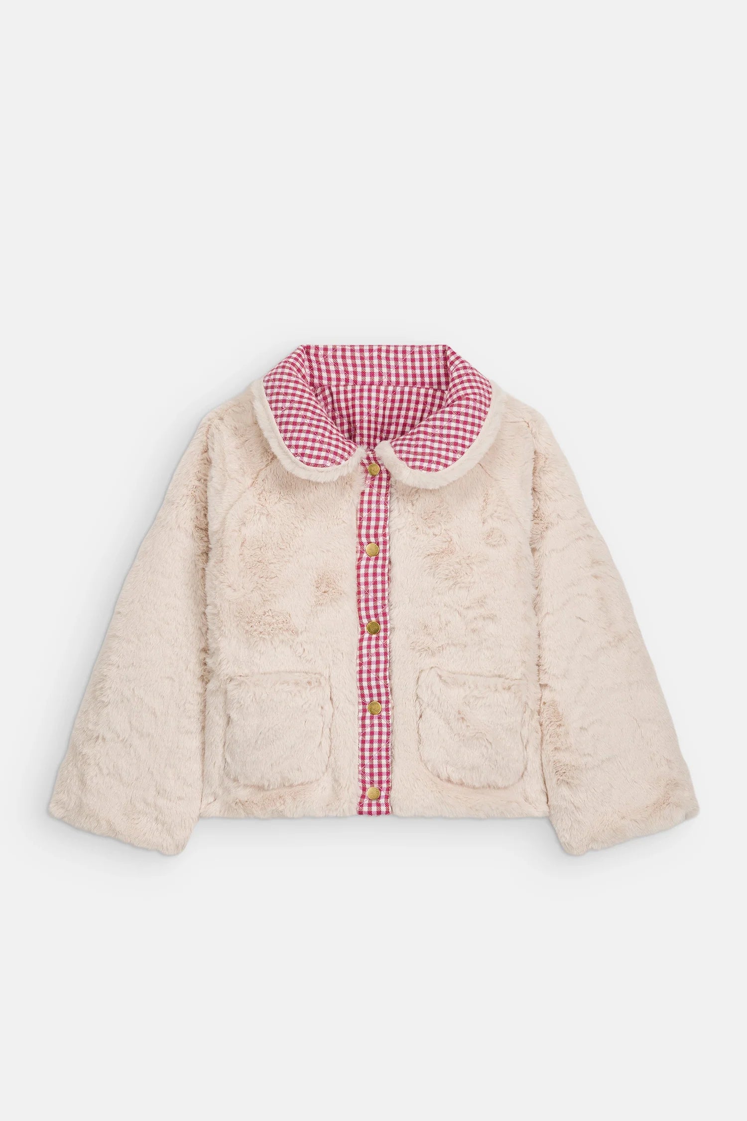 Jasmina Reversible Coat - Raspberry Checks
