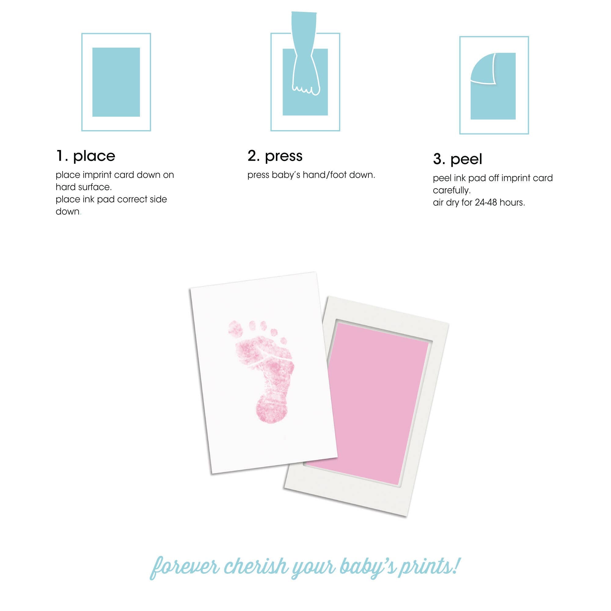 Baby Handprint or Footprint Clean-Touch Ink Pad Kit: Black