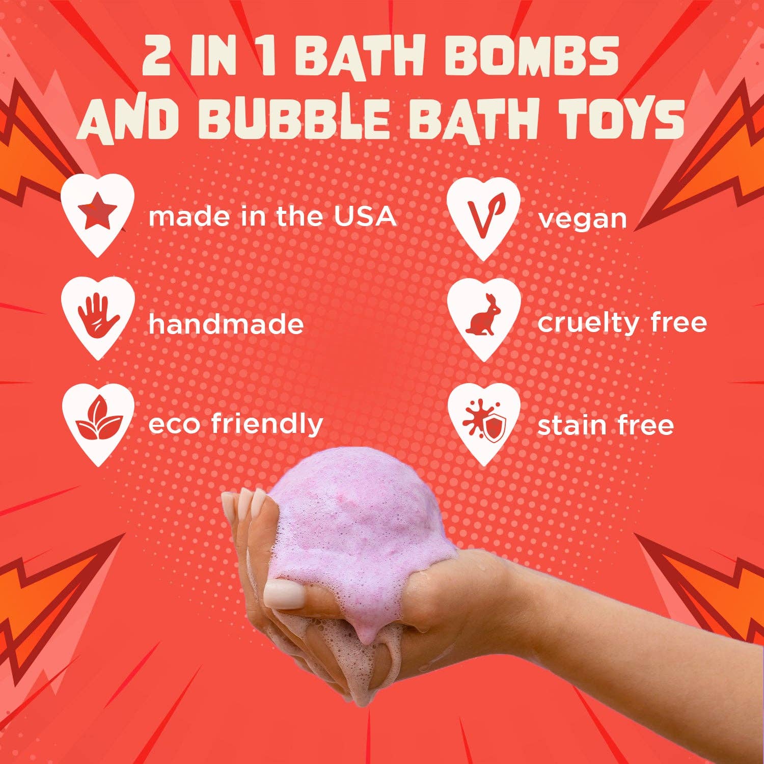 Superhero Kids Bath Bombs Gift Set with Toys Inside – 3 Pack