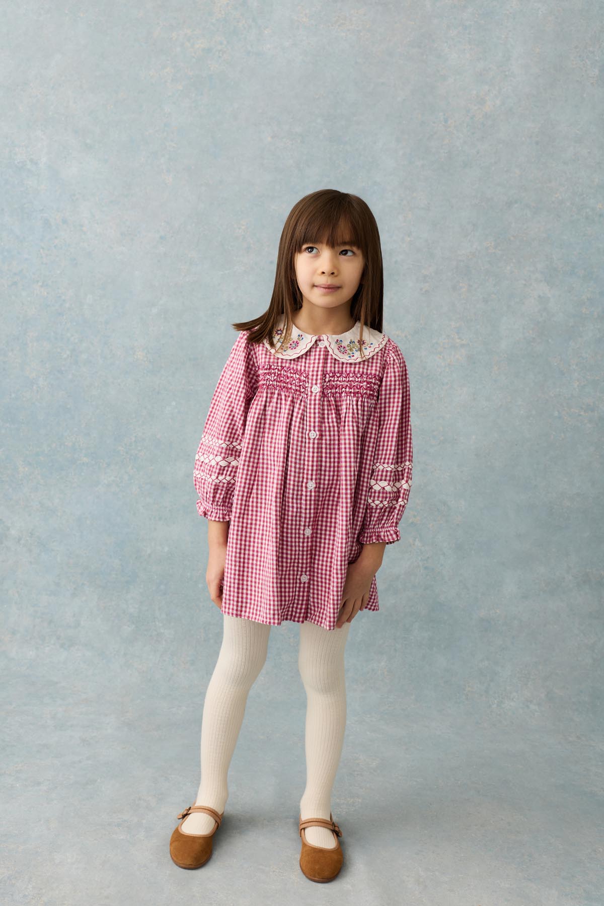 Delina Dress - Raspberry Checks