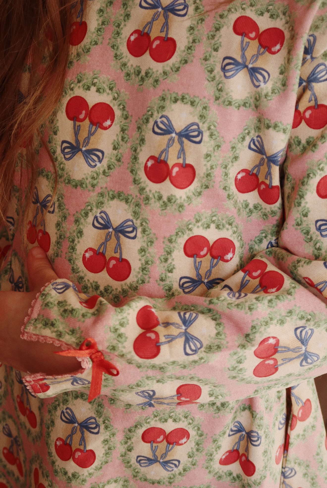 Drey LS Dress Gots - Cherry Bow