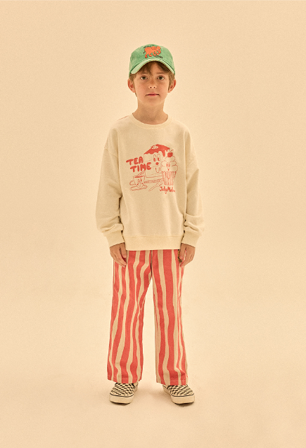 Banana Stripe Pants - Red