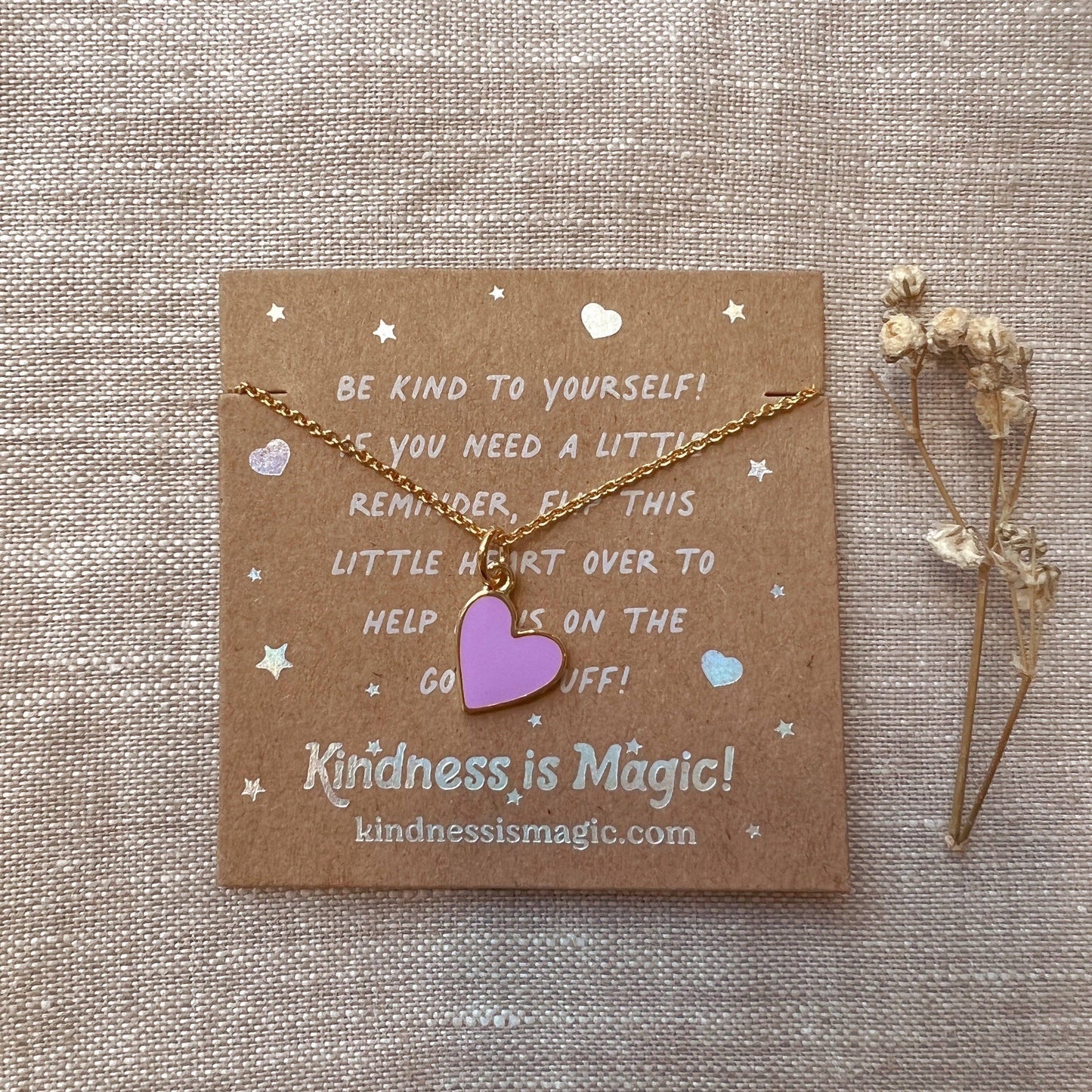 Tiny Heart Necklace Gold - Yellow