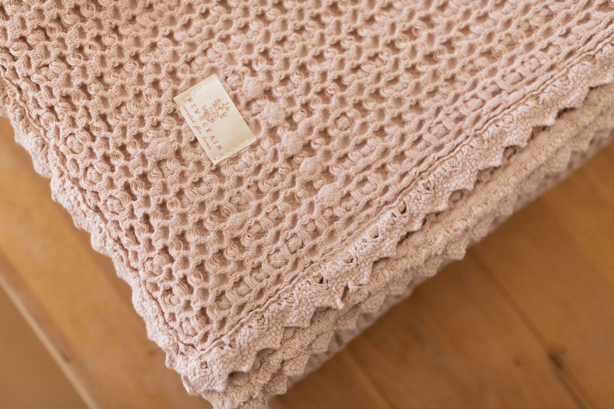 Waffle Blanket | Baby Size - Petal
