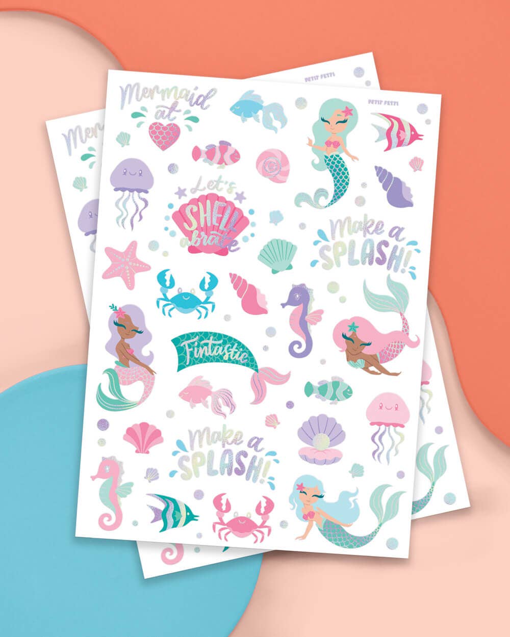 Under the Sea Temporary Tattoos | Mermaid, Ocean, Birthday