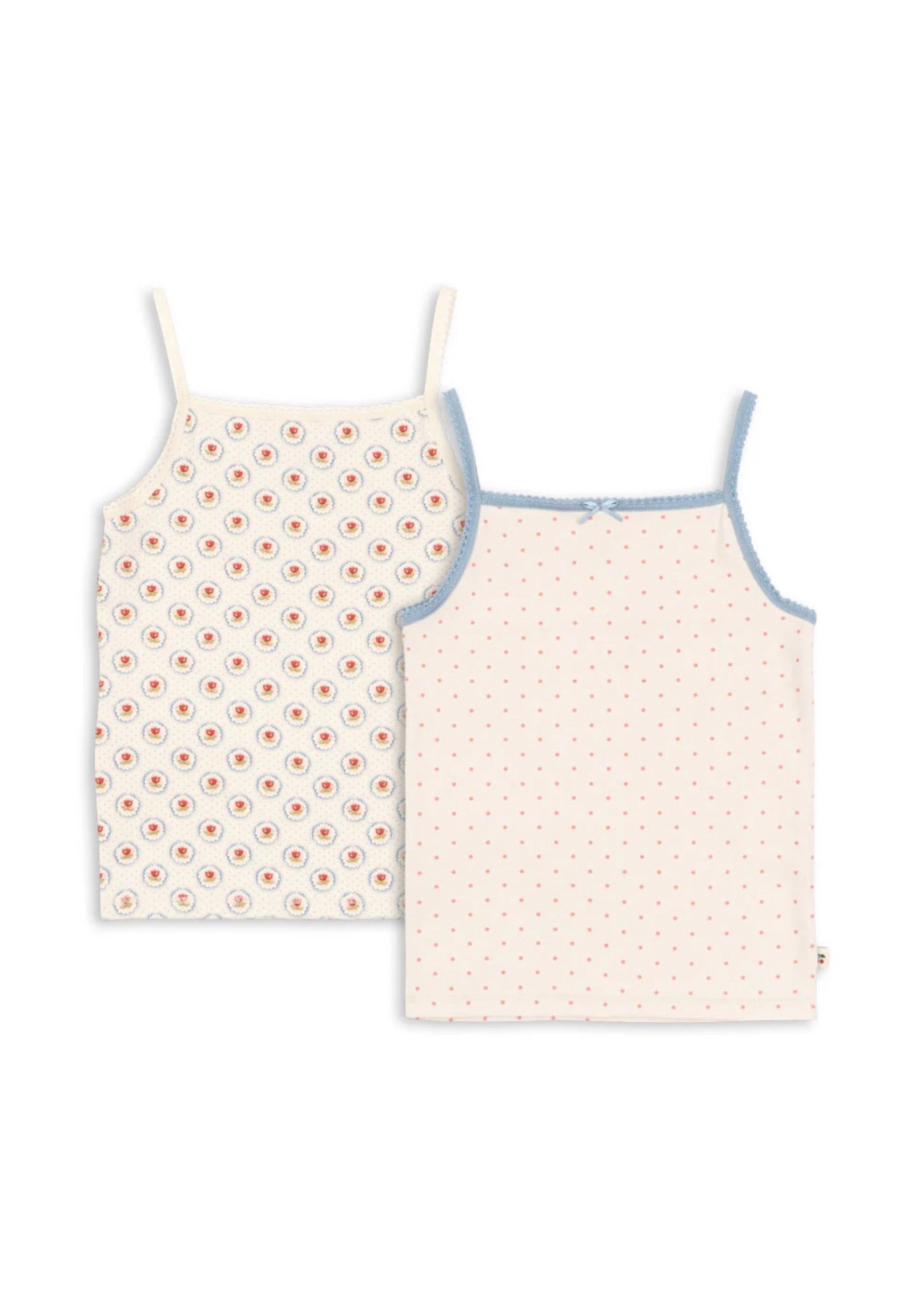 Basic 2 Pack Strap Tops GOTS - Pirouette Dot/Mirage