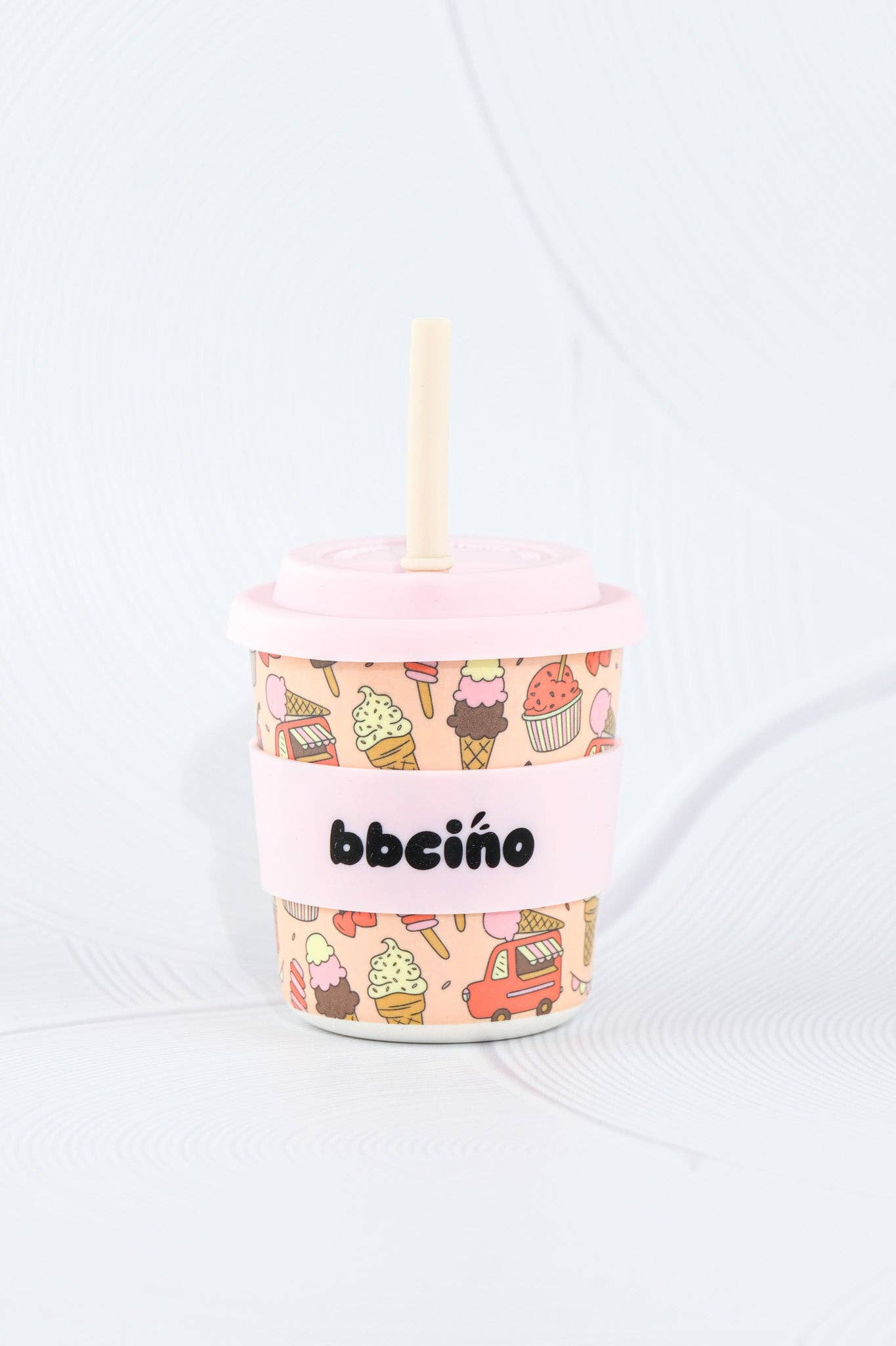 Scoops in Pink Kids Keep Cup - 240ml (STRAW INCLUDED)