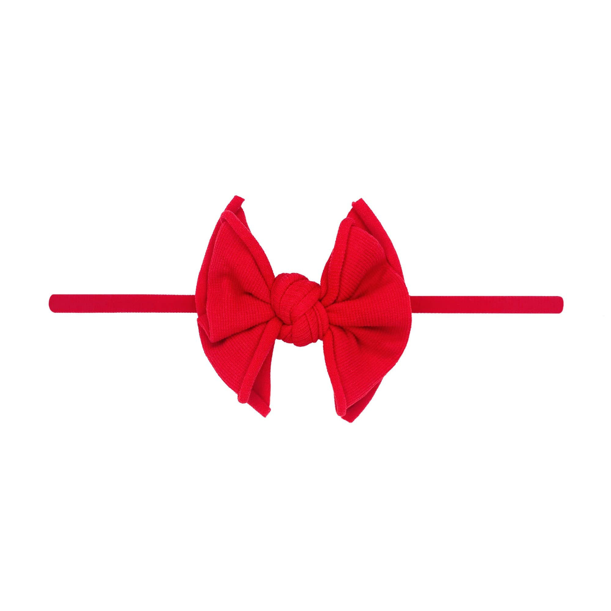 Baby Bling® Baby FAB® Skinny Soft Nylon Bow Headband: Cherry Red