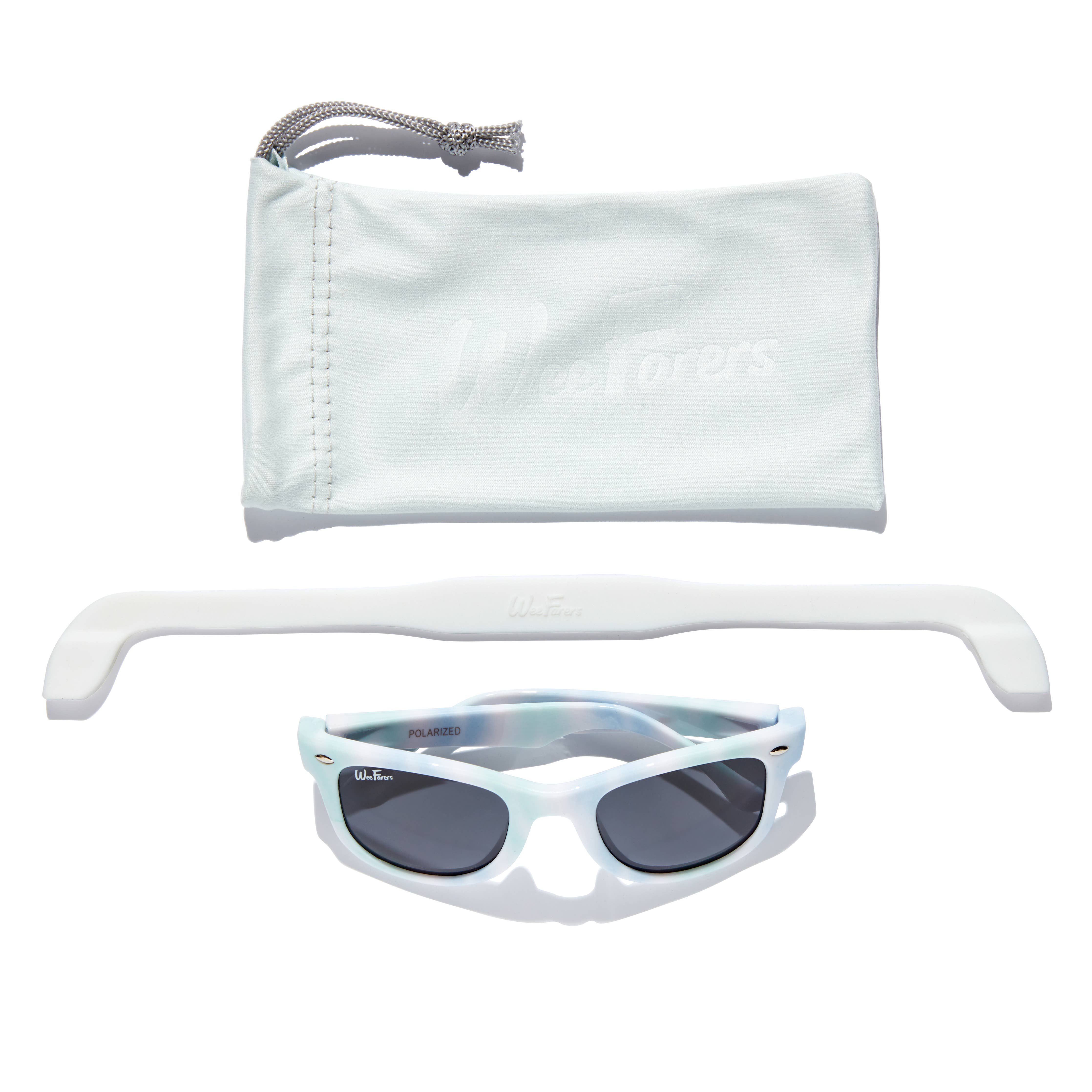 Polarized WeeFarers - Tie Dye Blue-Green: Ages 0-1