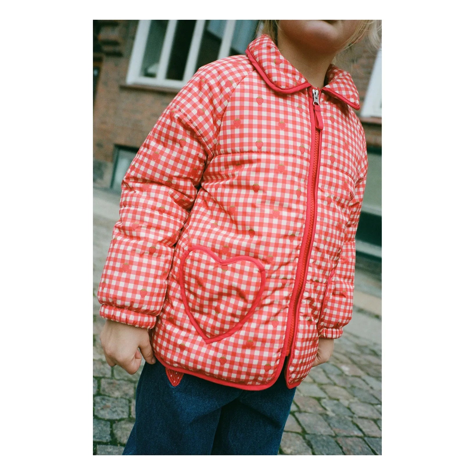 Molly Padded Jacket - Red Berry Gingham