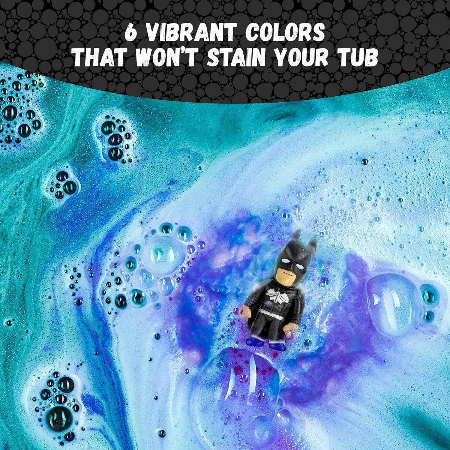 Superhero Kids Bath Bombs Gift Set with Toys Inside – 3 Pack