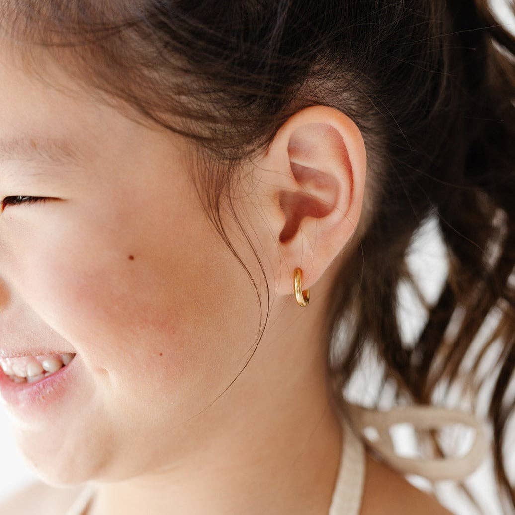 Endless Hoop Stud Earrings - 8mm