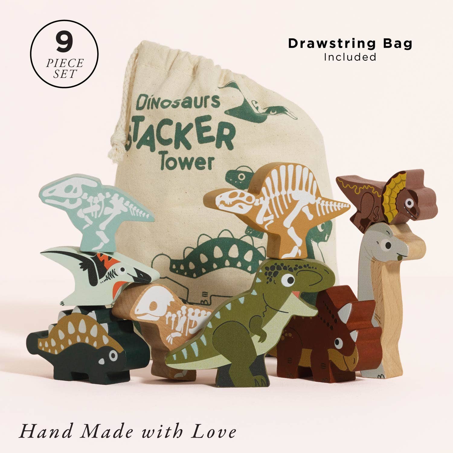 Jurassic Stacking Dinosaurs & Bag