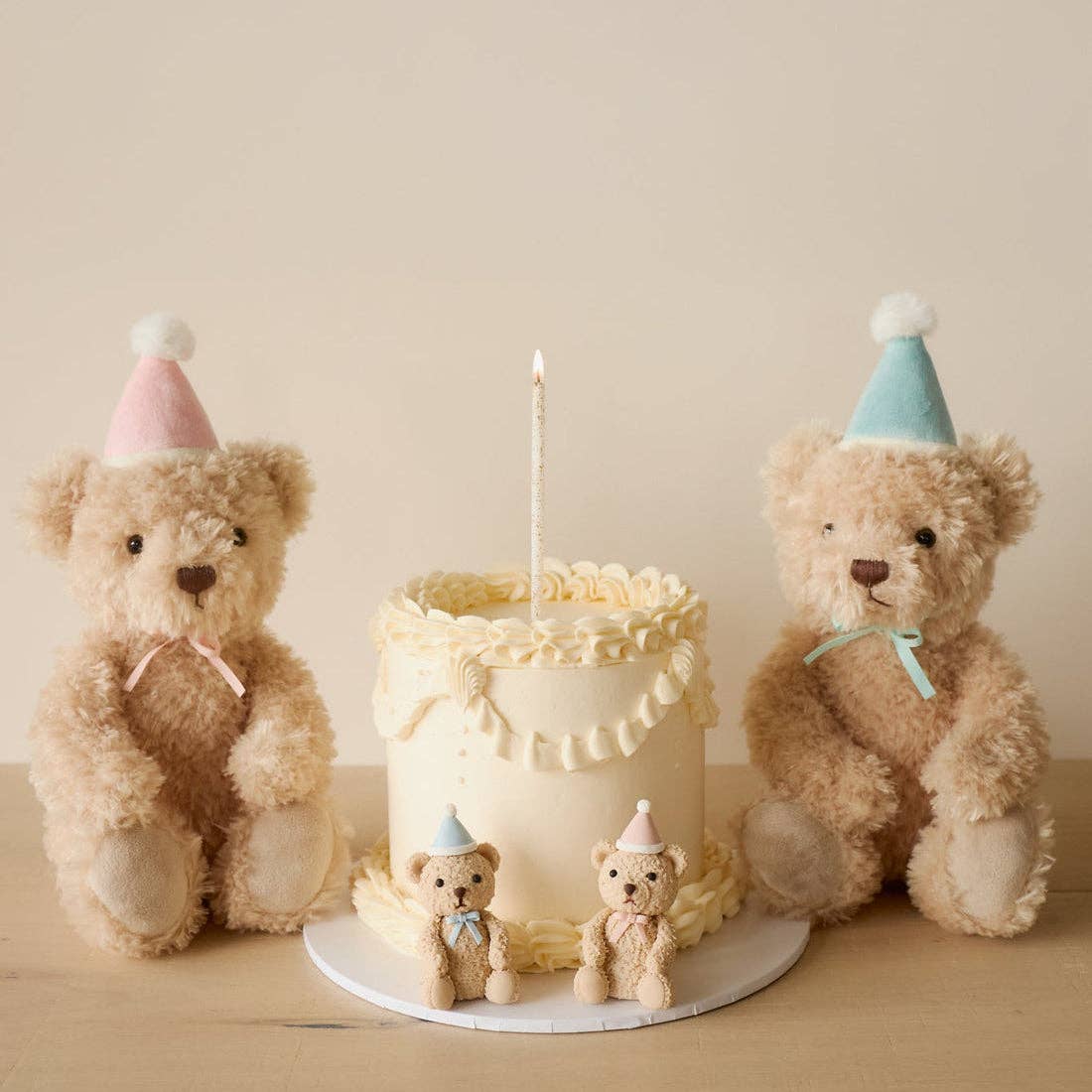 Birthday Teddy Bear Plush - Green Gingham