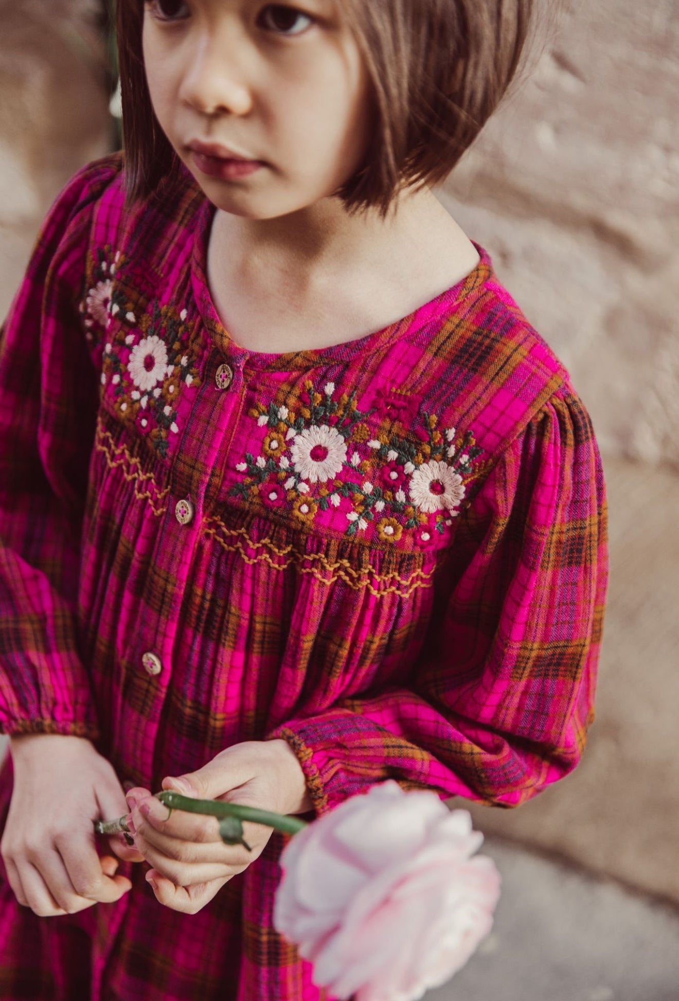 Massilia Dress - Pink Alp Checks