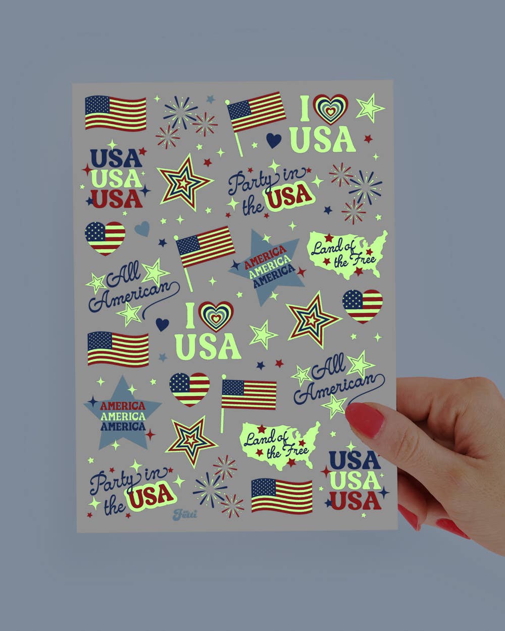 Fourth of July Tattoos | glow in dark, patriotic, usa flag,