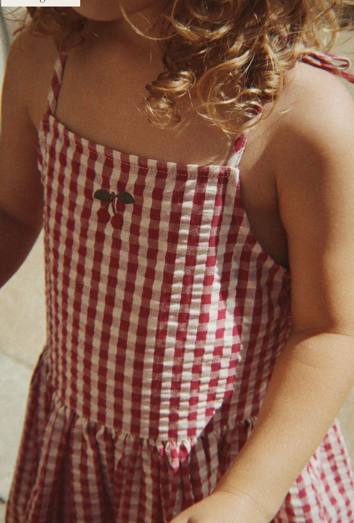 Isotta Dress GOTS - Raspberry Check