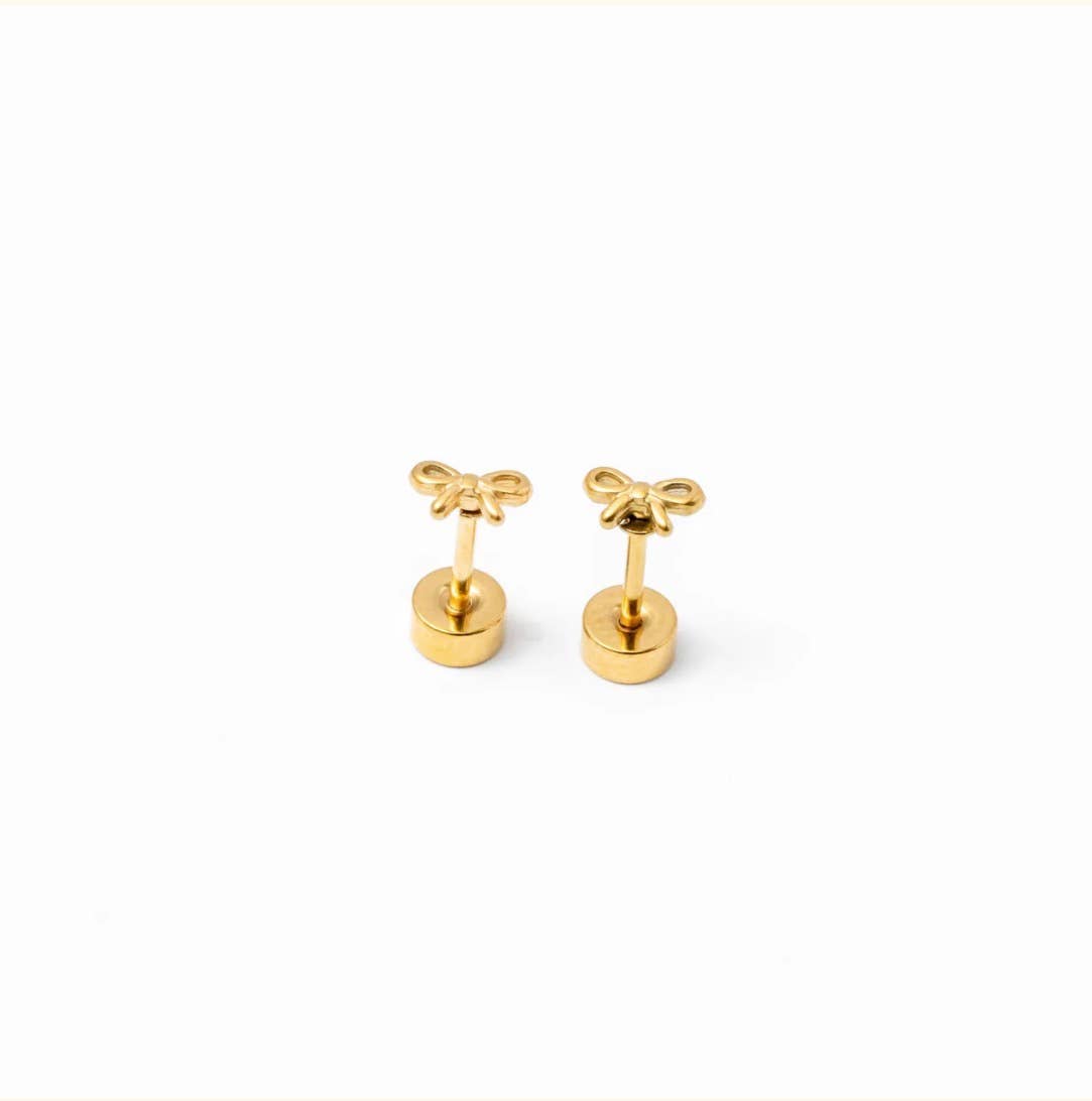 Mini Bow Stud Earing gold