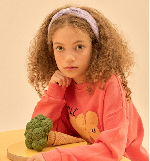 Elephant Pigment Sweatshirt - Red Orange