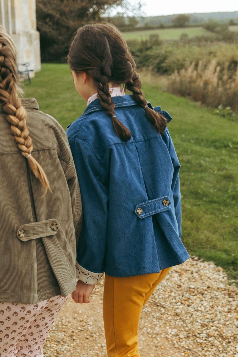 Toggle Jacket in Bijou Blue Embroidery - PREORDER
