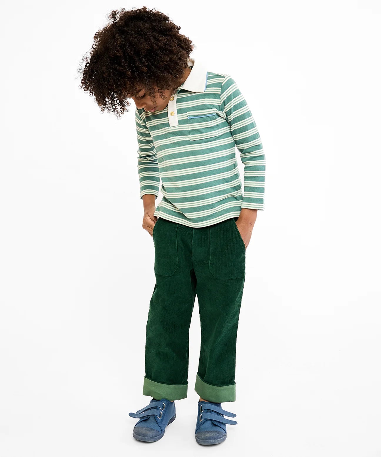 Parker Polo - Pine Twin Stripe
