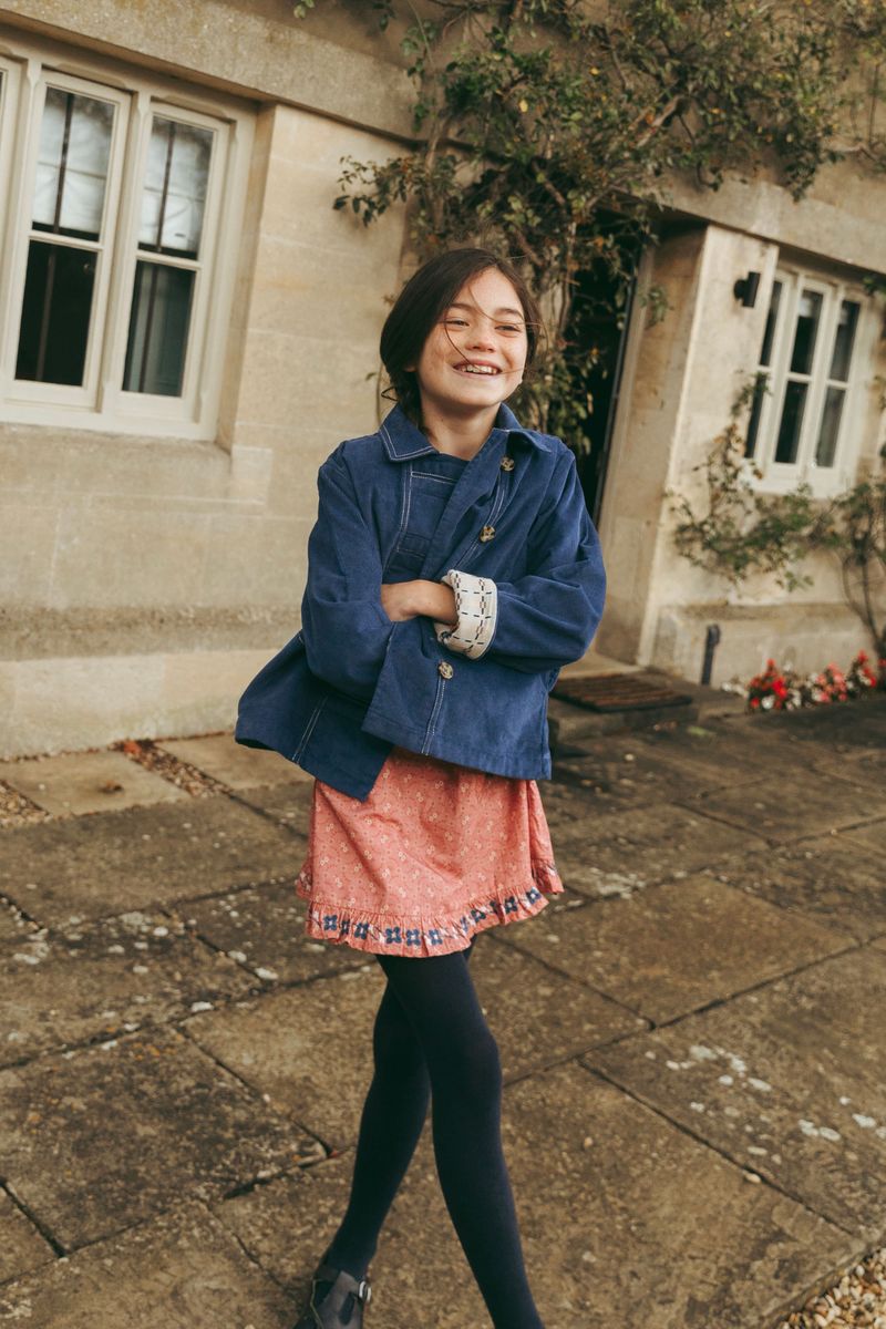 Toggle Jacket in Bijou Blue Embroidery - PREORDER