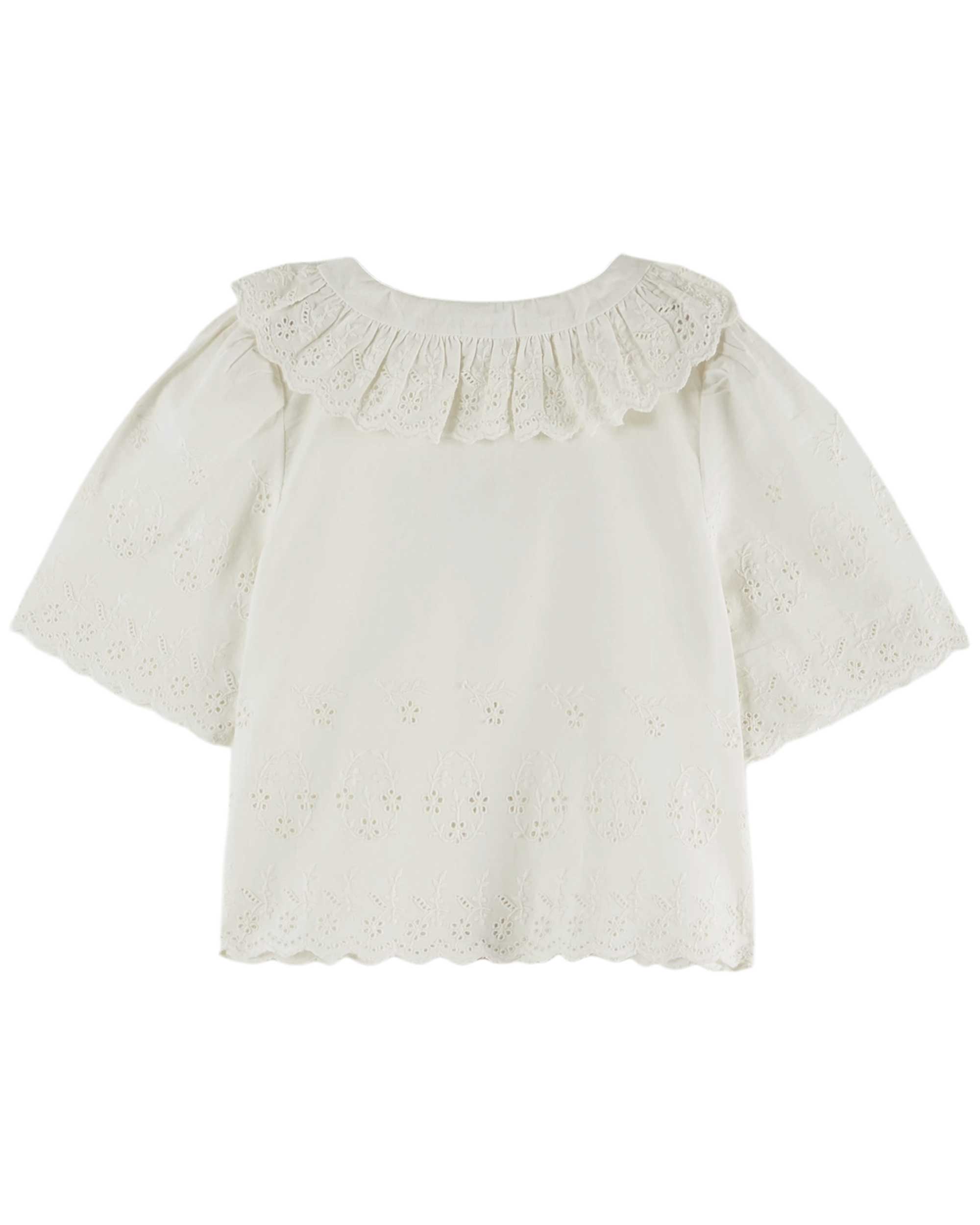 White English embroidery blouse