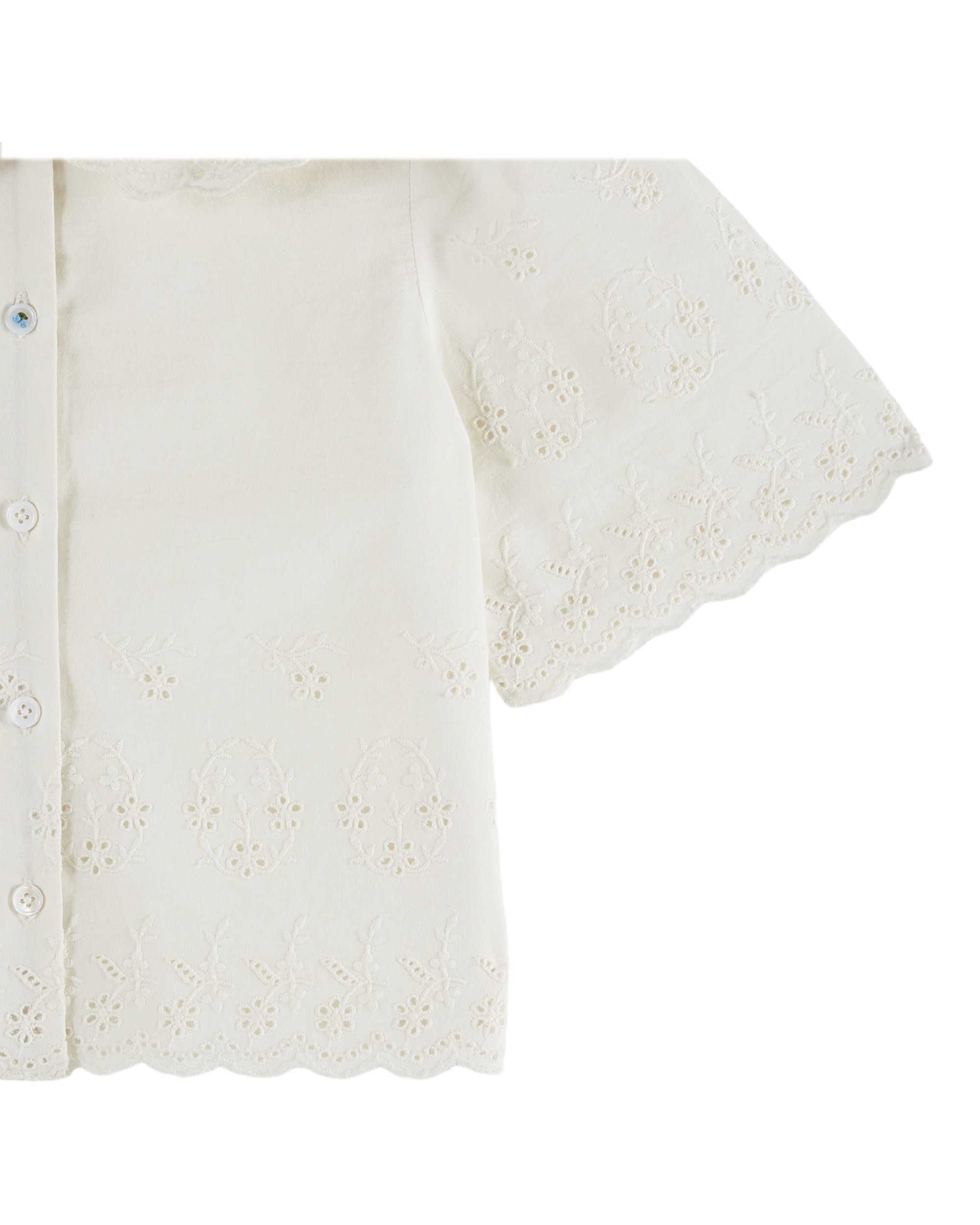 White English embroidery blouse
