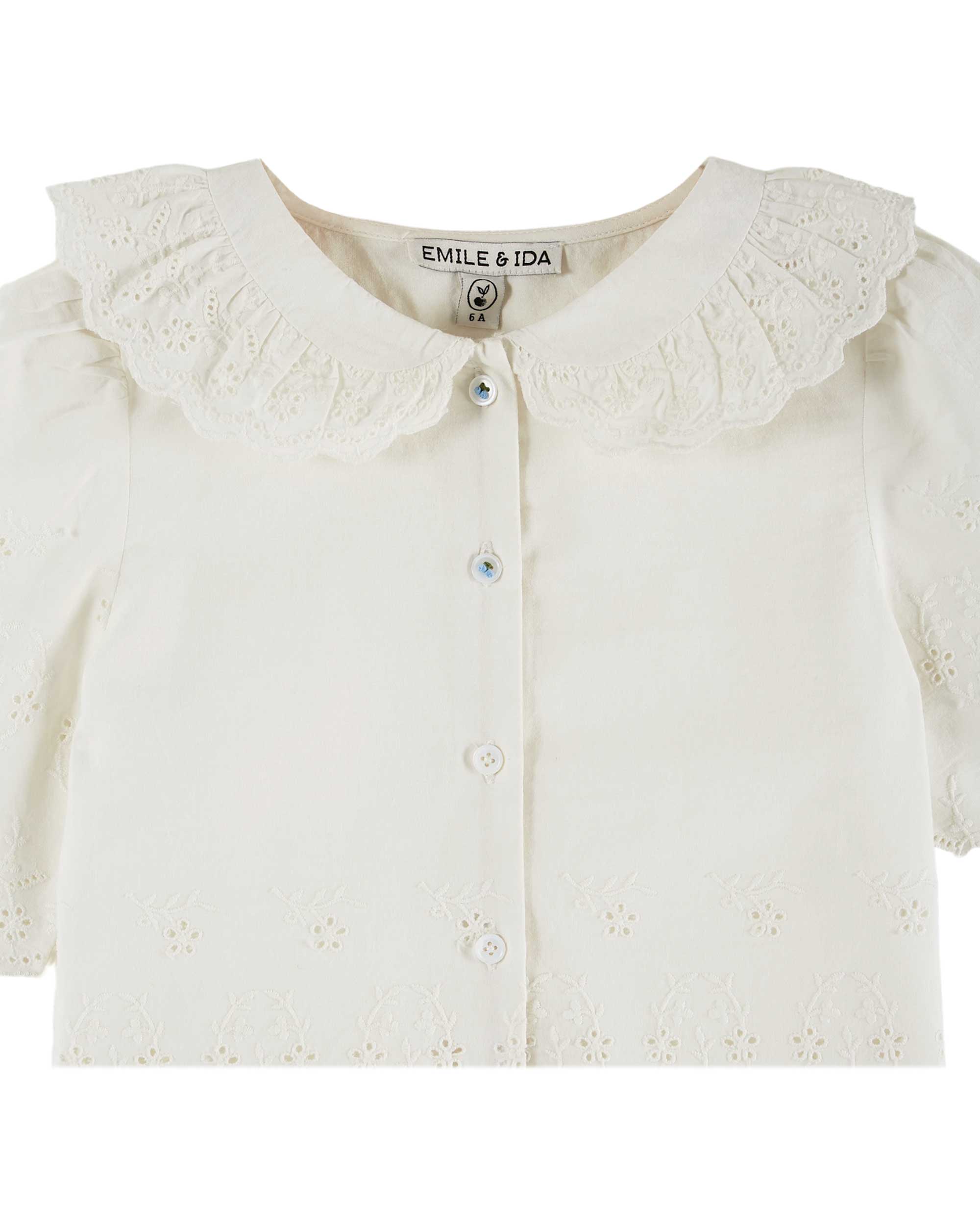 White English embroidery blouse