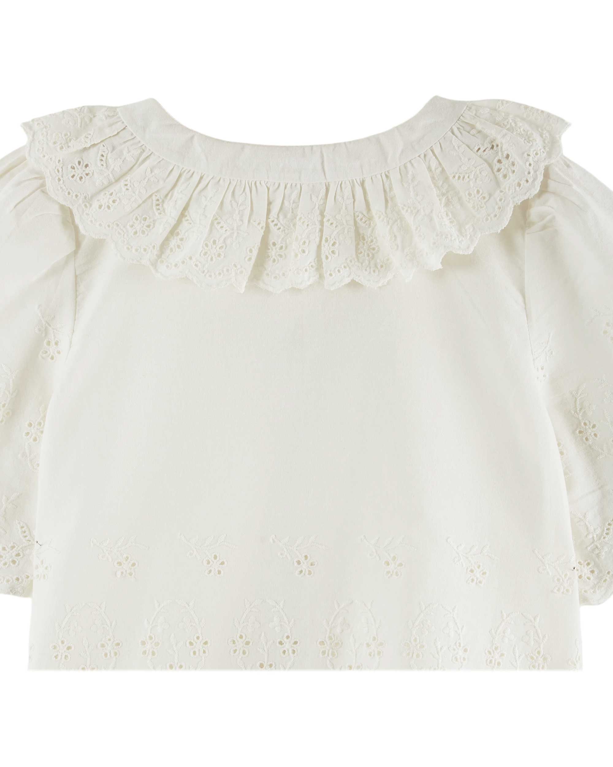 White English embroidery blouse