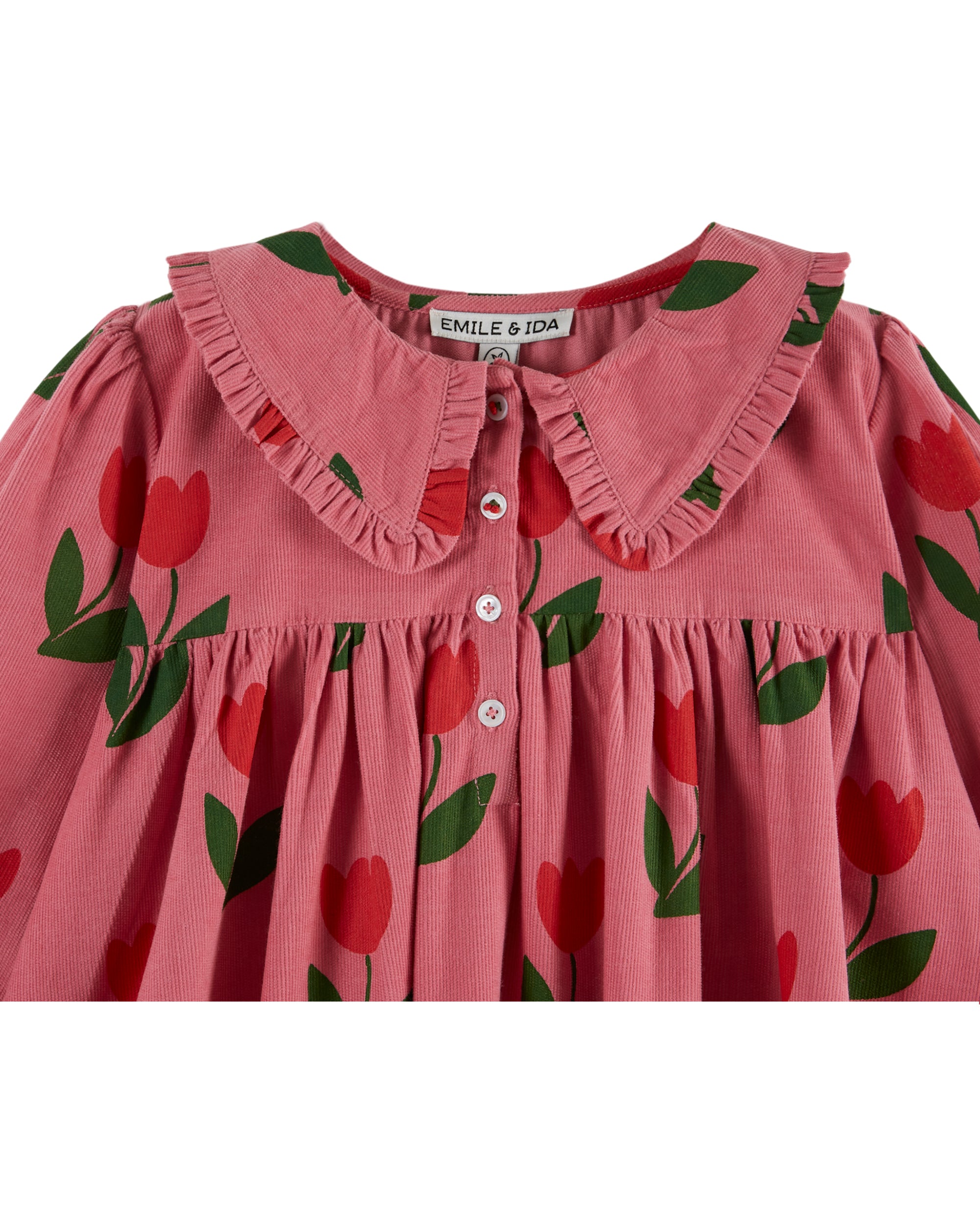 Loose dress Pink tulip velvet