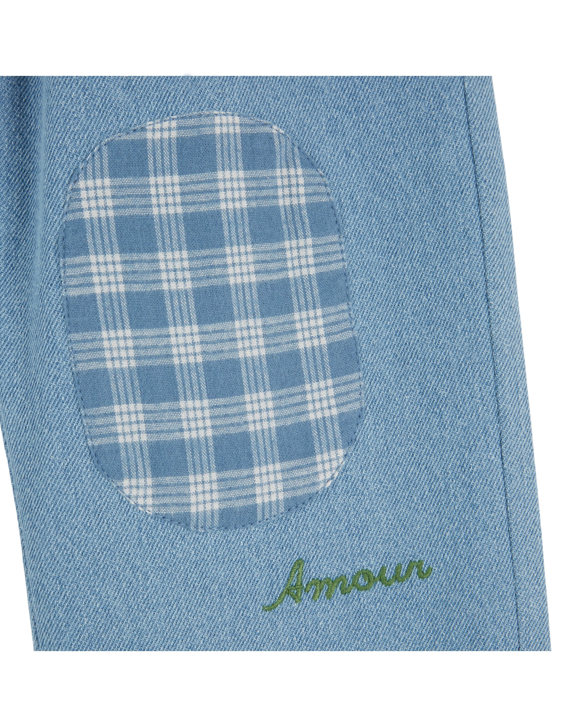 Pantalon Denim Genouillere - Bleu Delave