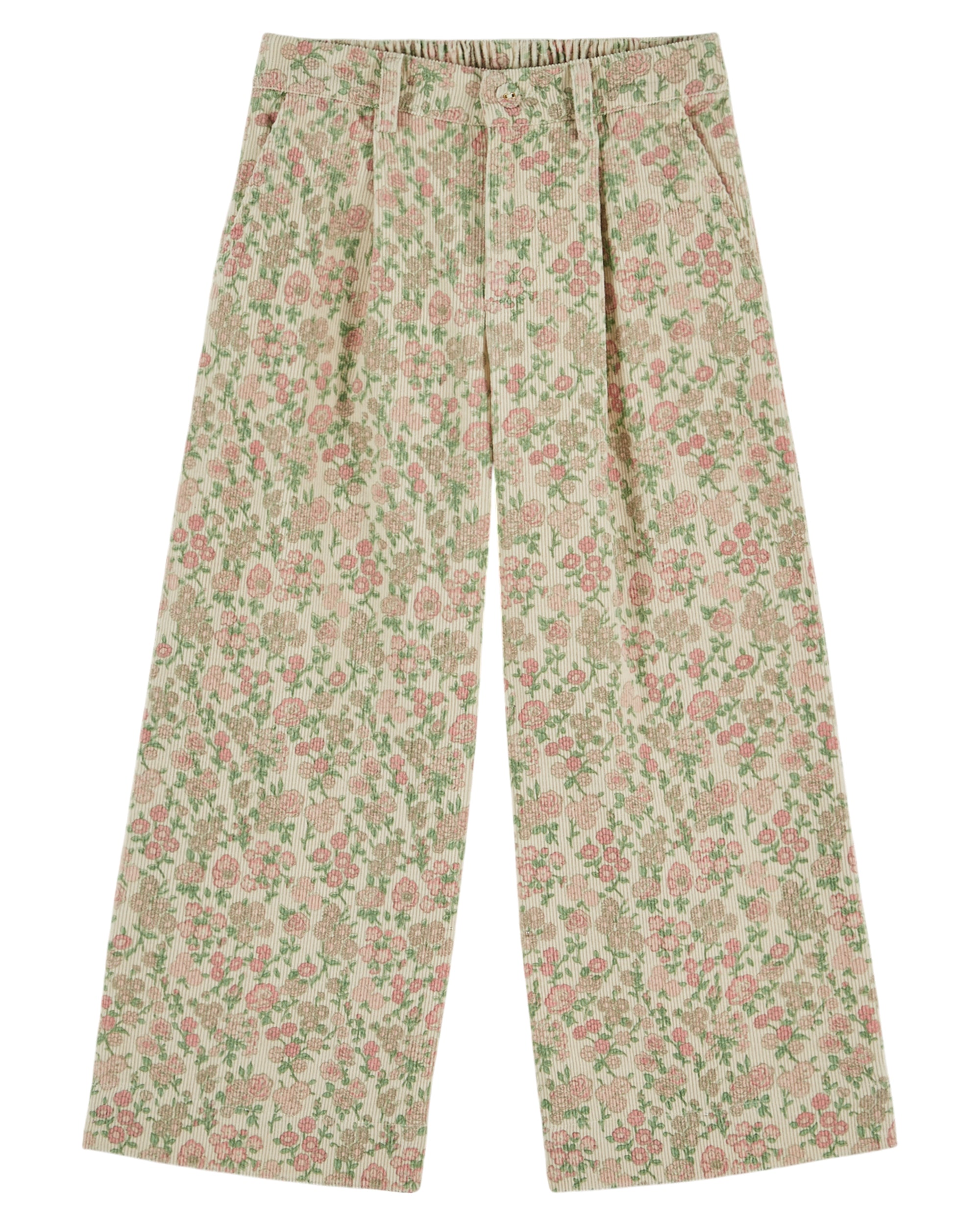 Pantalon Large Imprime Velours - Bucolique