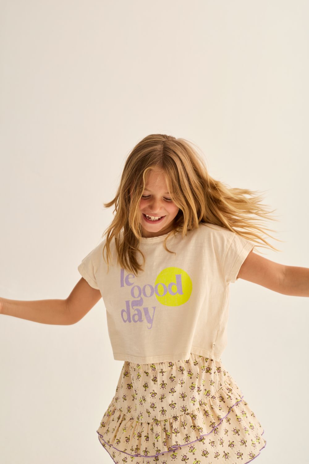 Aura Soft Slub Cotton Print T-Shirt - Ivory