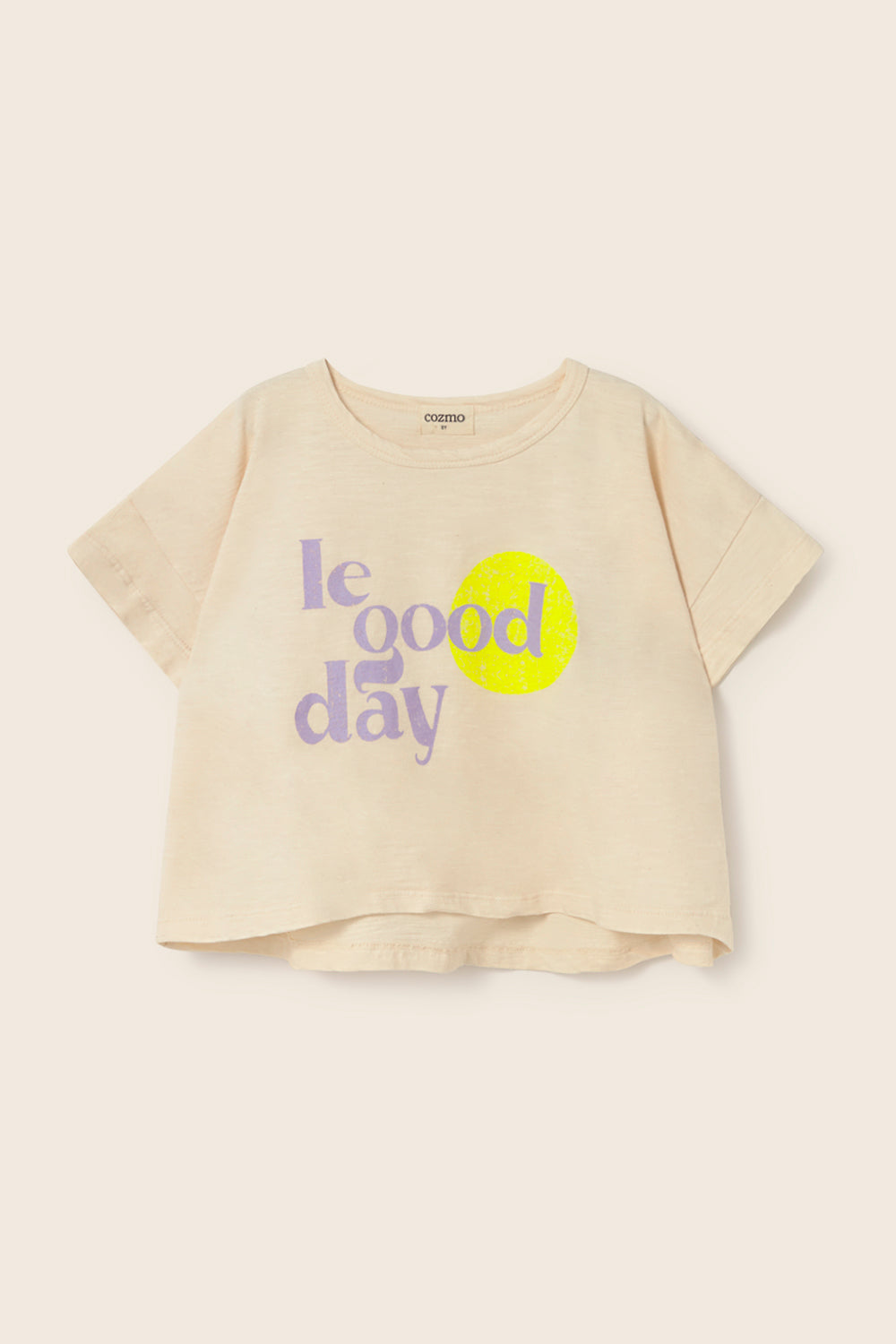 Aura Soft Slub Cotton Print T-Shirt - Ivory