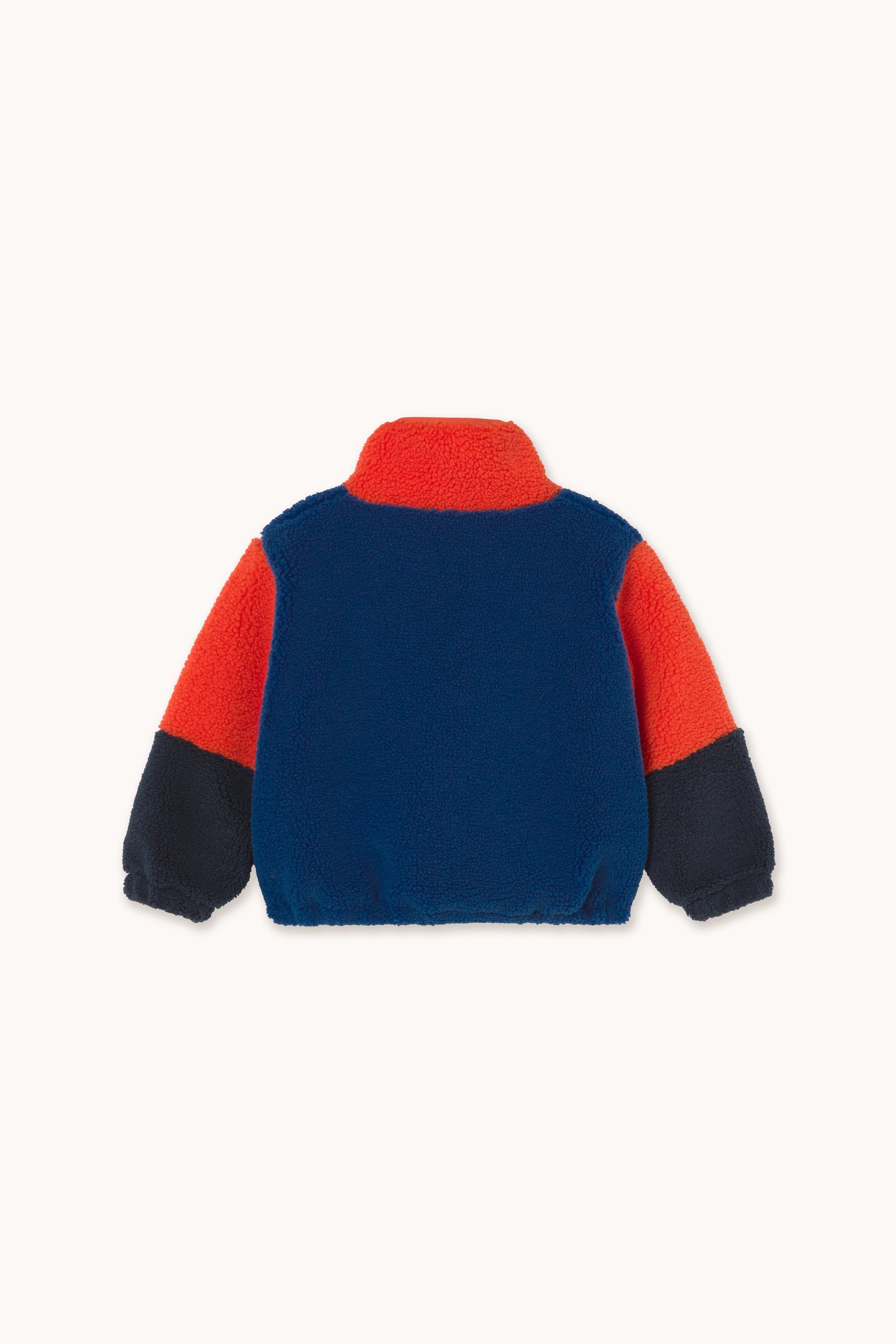 Color Block Polar Sherpa Jacket - Summer Red