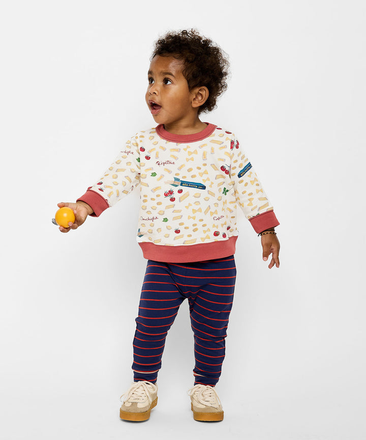 Andy Baby Legging - Navy Fine Stripe