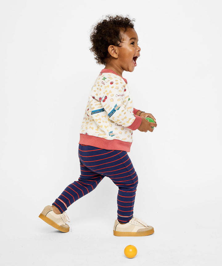 Andy Baby Legging - Navy Fine Stripe