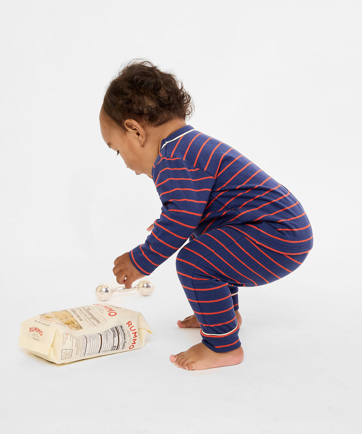 Andy Baby Legging - Navy Fine Stripe