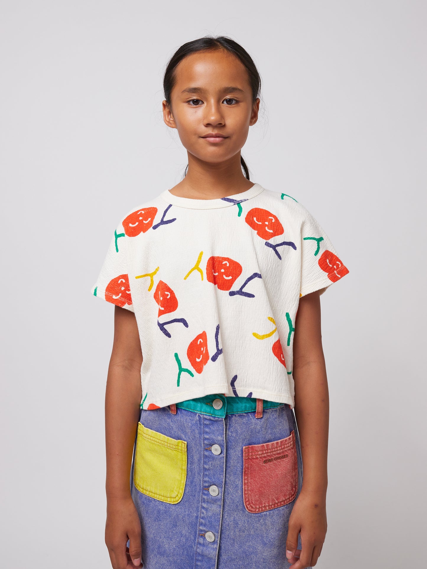 Smiling All Over Cropped T-Shirt