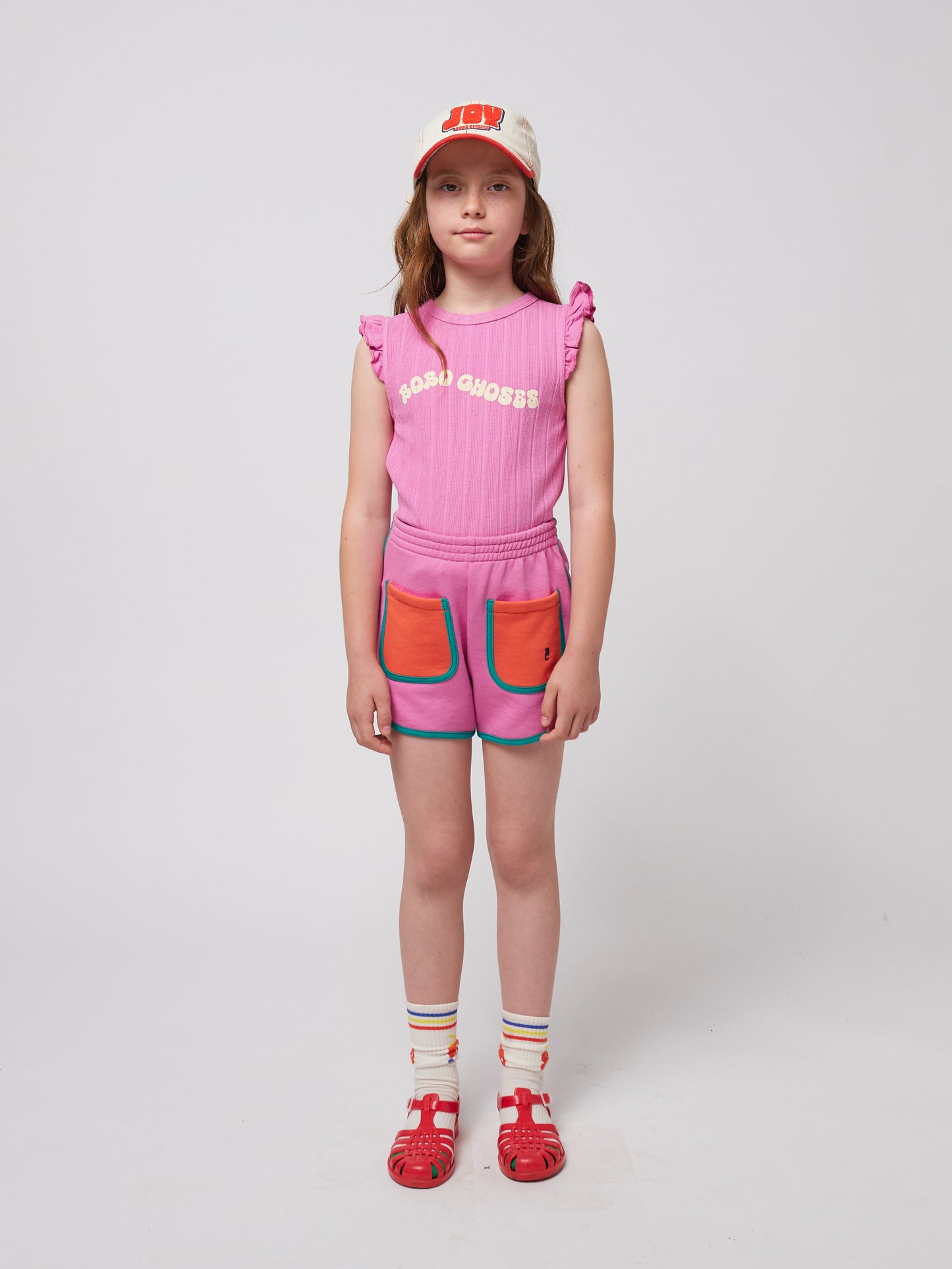 Pink Color Block Shorts