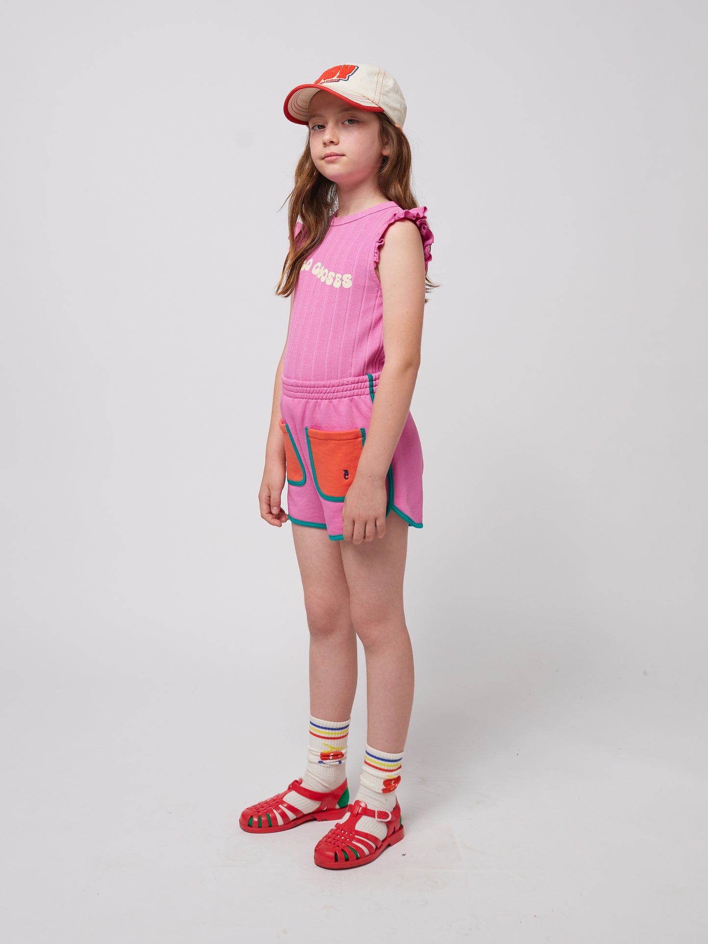 Pink Color Block Shorts