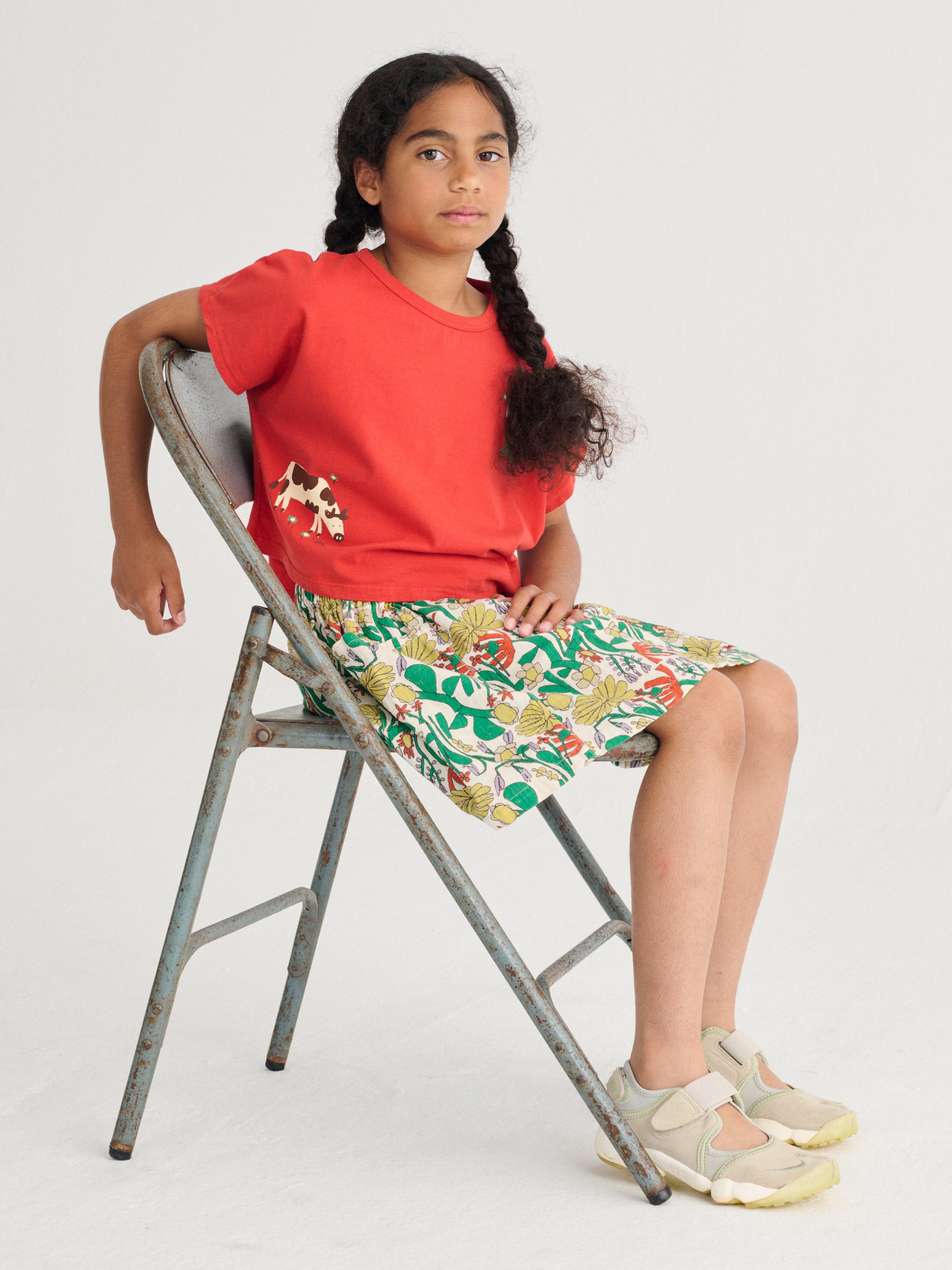 Farm Adventure Cropped T-Shirt - Red