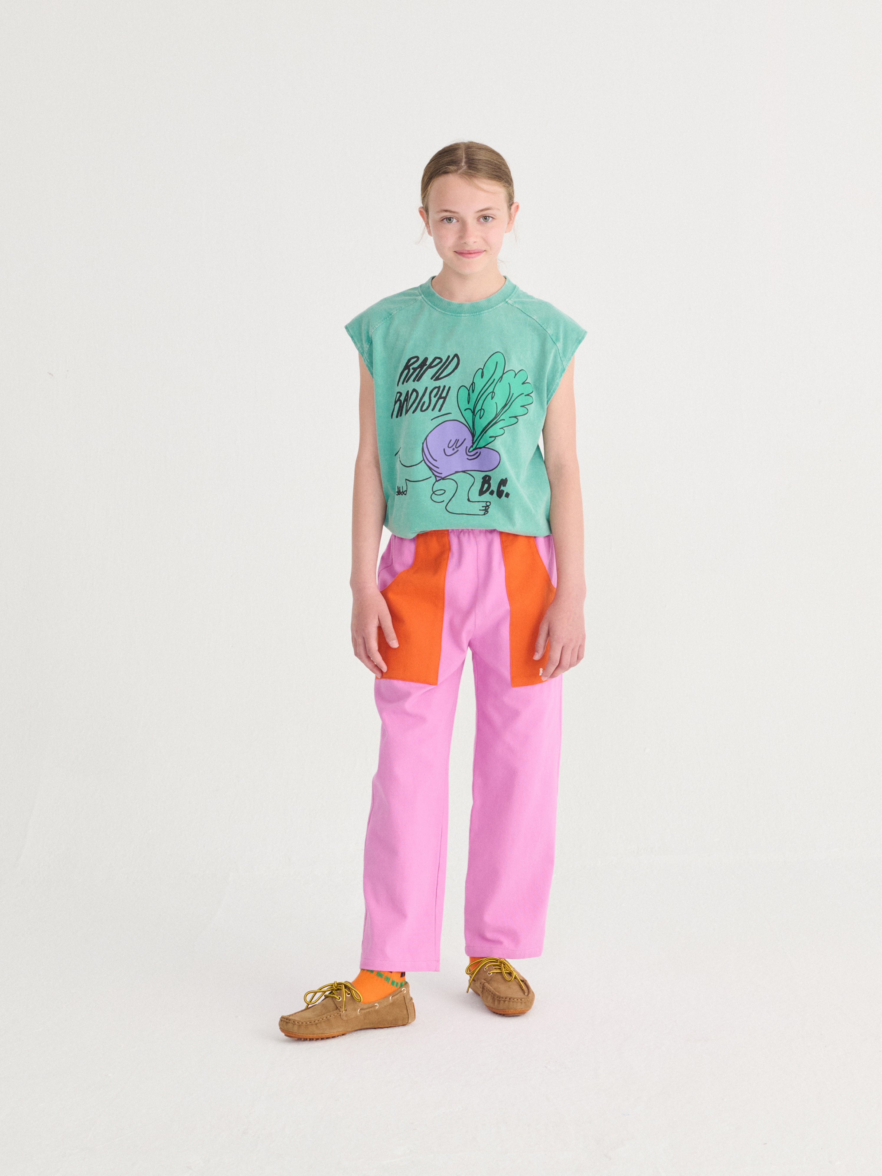 Bobo Choses Color Block Woven Pants - Purple