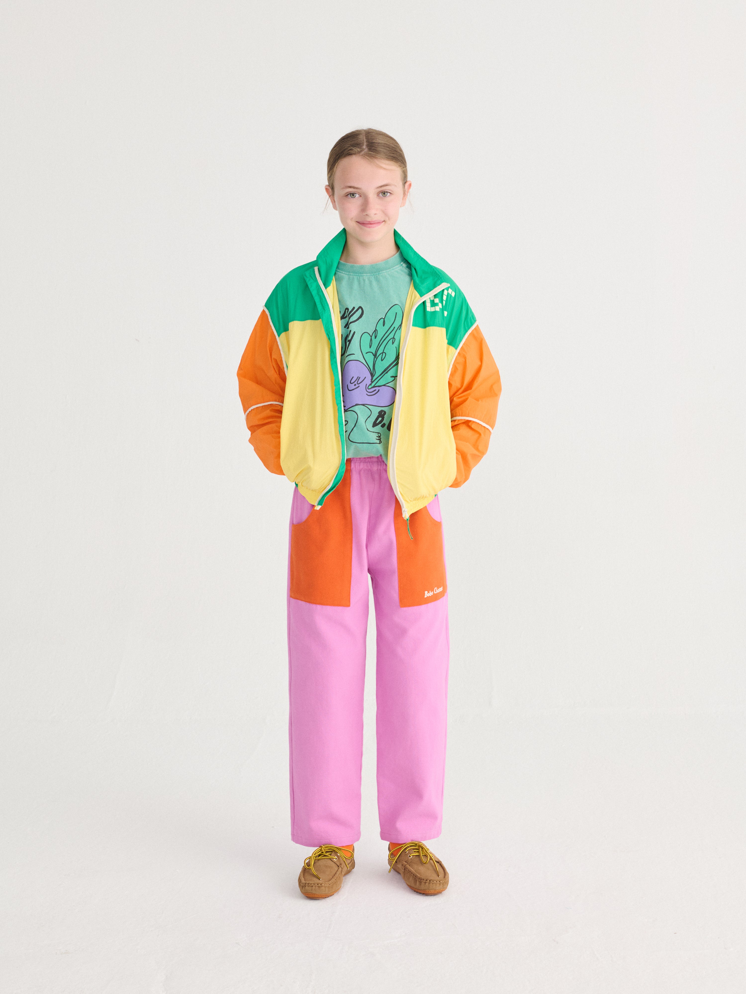 Bobo Choses Color Block Woven Pants - Purple
