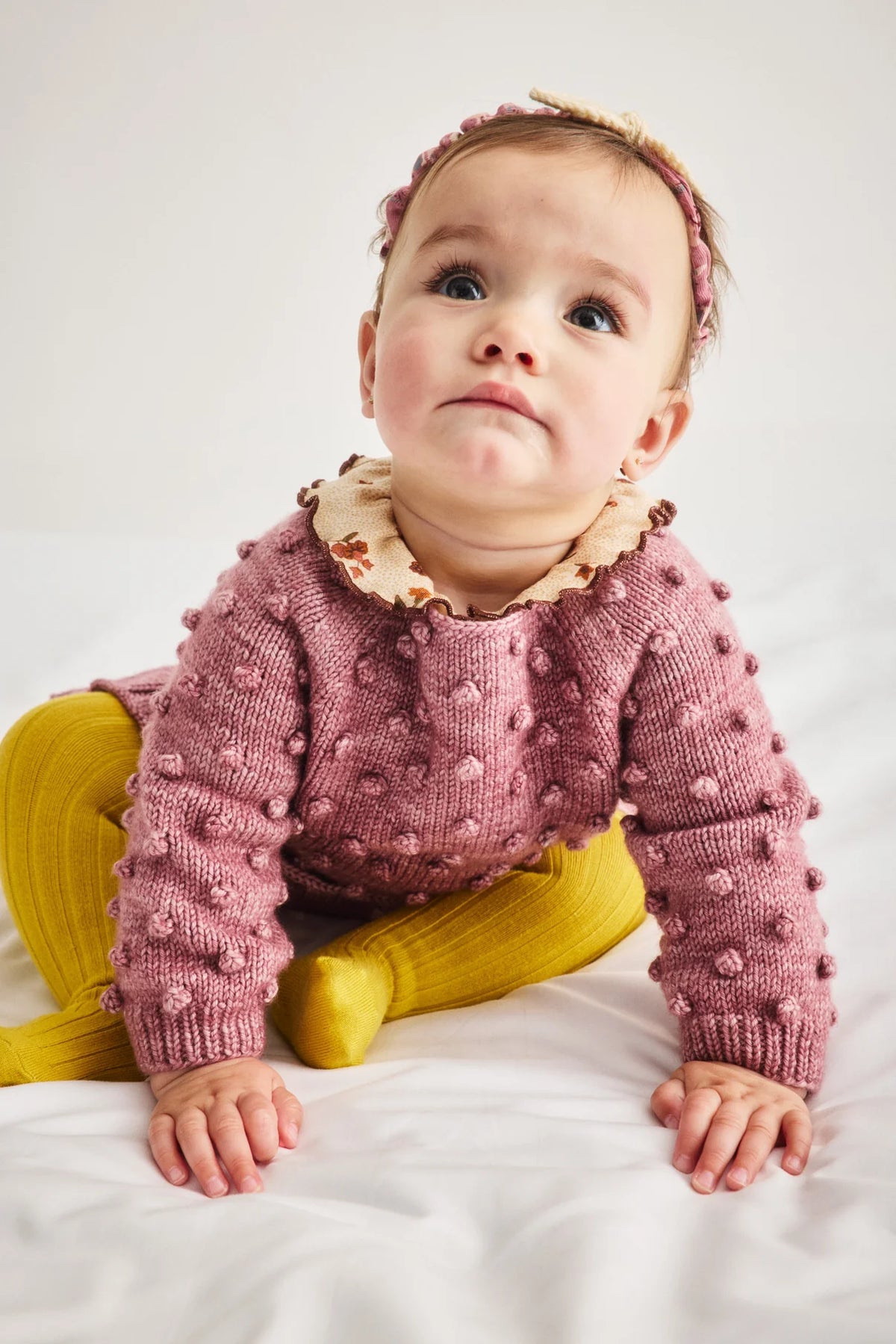 Baby Original Popcorn Sweater - Antique Rose
